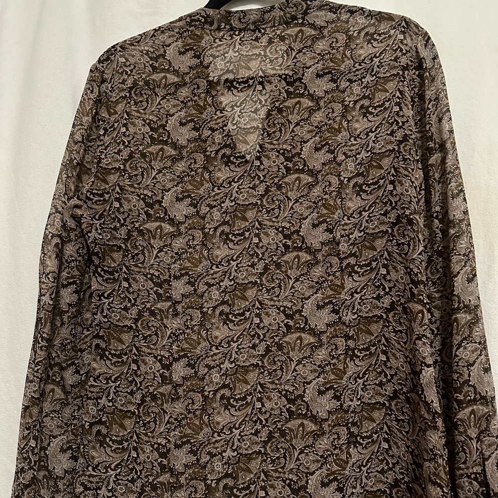 Ann Taylor Paisley Blouse - Brown and Black
